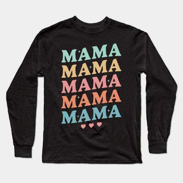 Groovy Mama Retro Vintage New Mom - Mothers day Long Sleeve T-Shirt by OrangeMonkeyArt